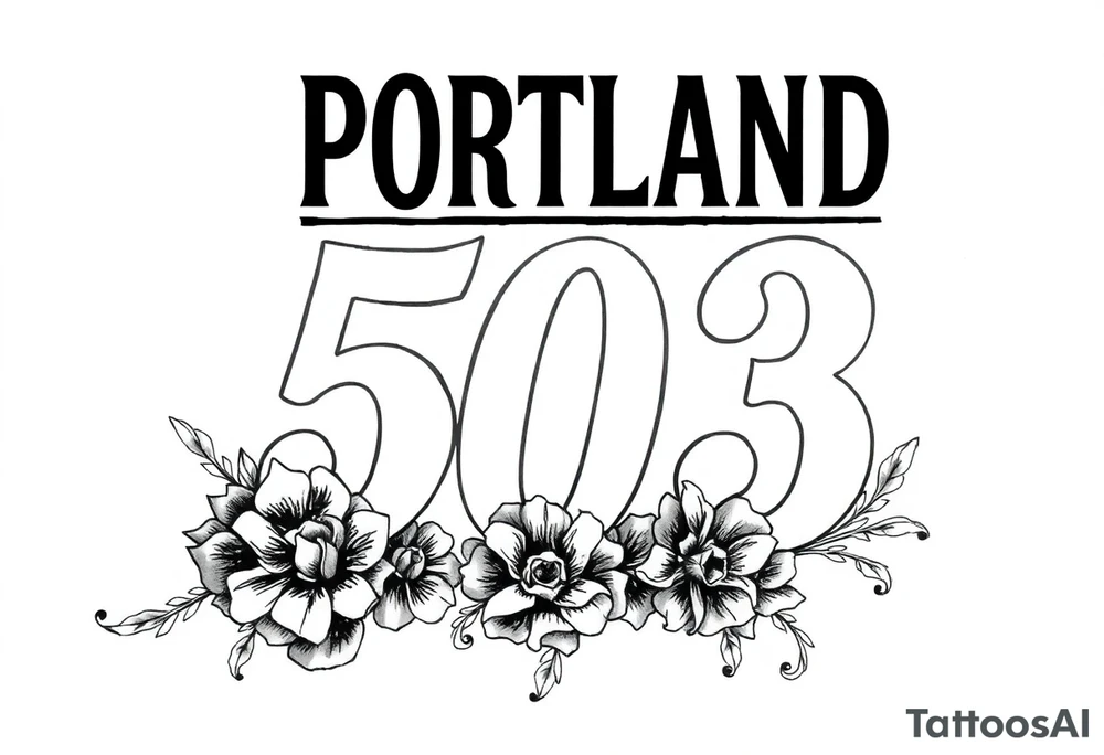Portland oregon 503 tattoo idea
