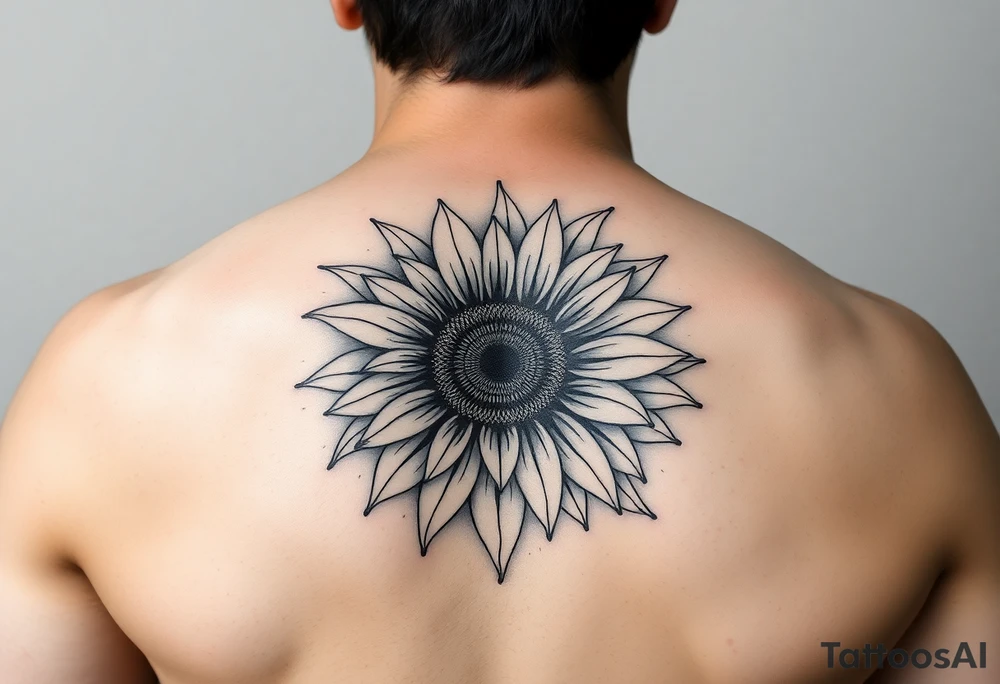 Steampunk sunflower tattoo idea