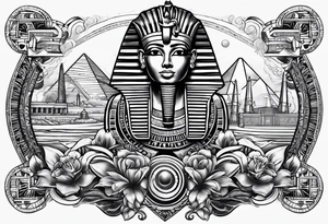egyptian theme tattoo idea
