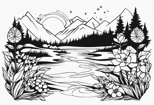Un style nature tattoo idea