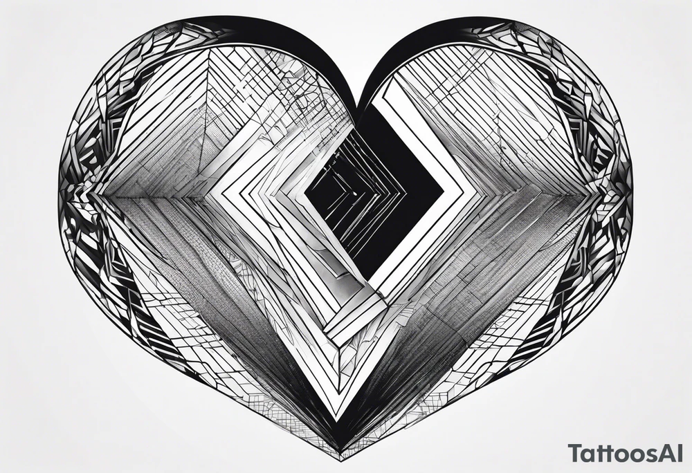in the shadow of your heart tattoo idea