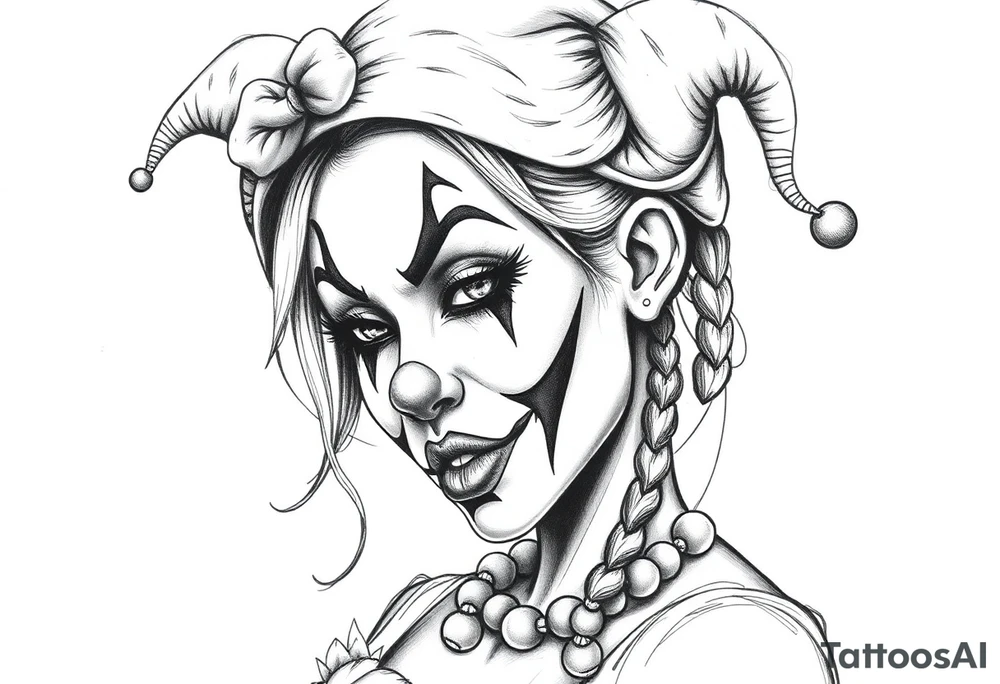 Payasa Clown Girl thug tattoo idea