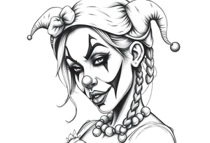 Payasa Clown Girl thug tattoo idea