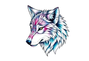 Aurora wolf tattoo idea