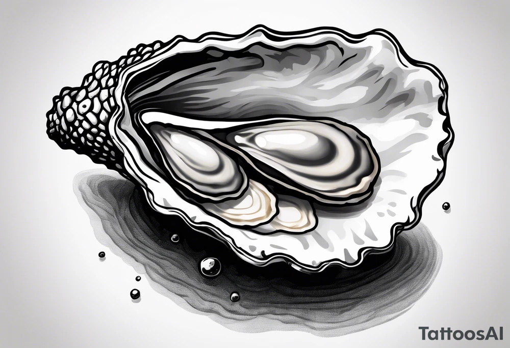 Oyster with a small world in place of the pearl tattoo idea
