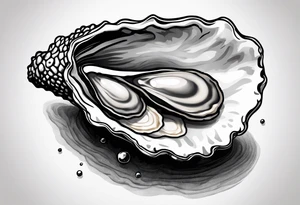 Oyster with a small world in place of the pearl tattoo idea