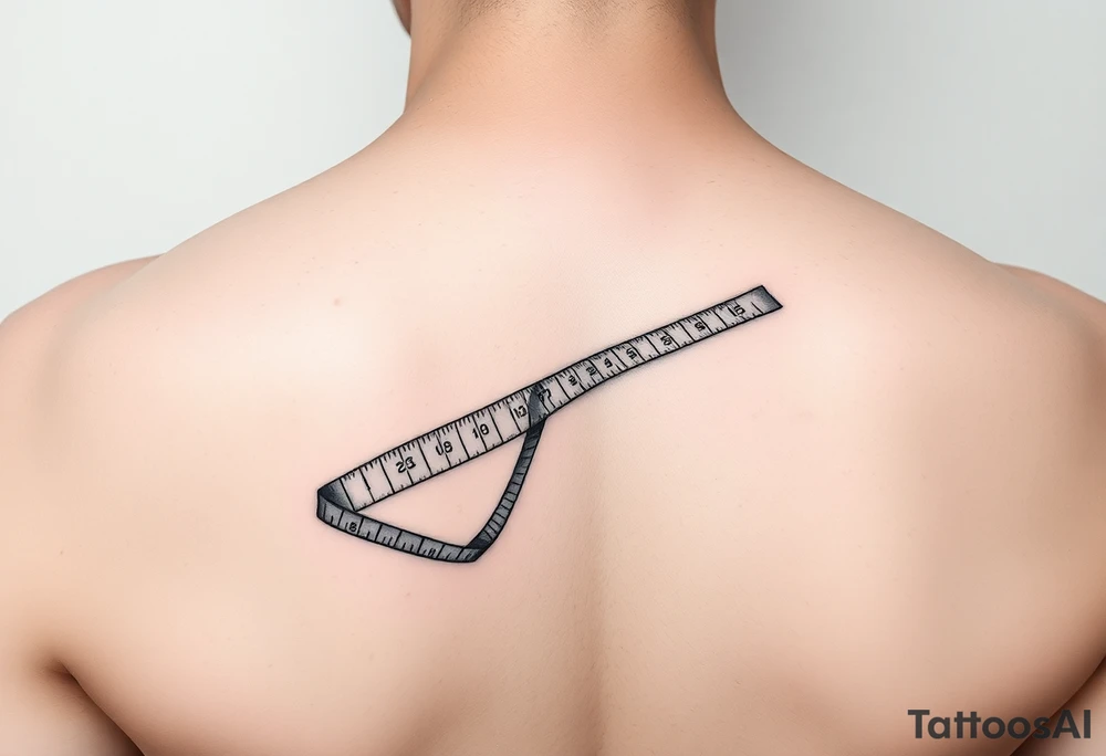 Whimsical tape measure for a woman from the tip of middle finger to the elbow tattoo idea
