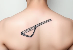 Whimsical tape measure for a woman from the tip of middle finger to the elbow tattoo idea
