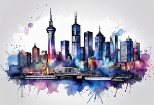 Melbourne Skyline tattoo idea