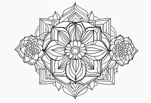 Tattoo floral + geometric representing the malaysian culture tattoo idea