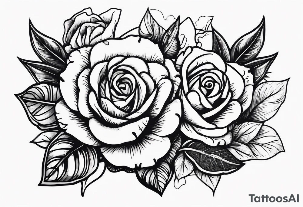 Money, guns, roses tattoo idea