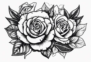 Money, guns, roses tattoo idea