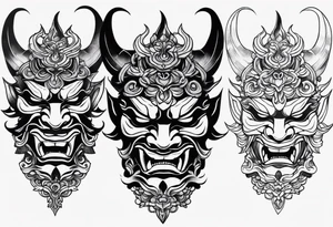 oni mask, tattoo idea