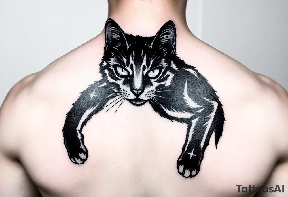black cat tattoo idea