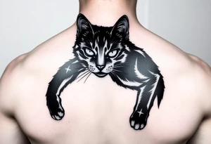 black cat tattoo idea
