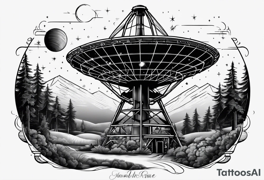 radio telescope tattoo idea