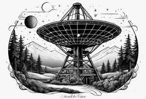 radio telescope tattoo idea