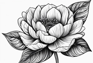 Flower with the name TEMPESTT as the stem tattoo idea