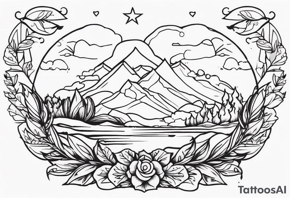 small minimalistic no border tattoo idea
