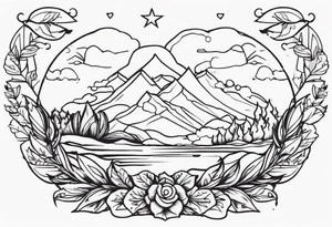 small minimalistic no border tattoo idea