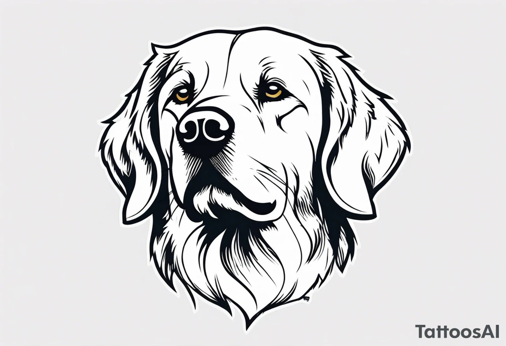 a golden retriever in a gi tattoo idea