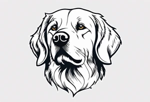 a golden retriever in a gi tattoo idea