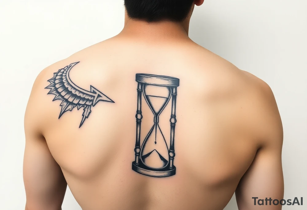 Knight and hourglass tattoo idea