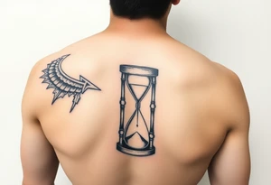 Knight and hourglass tattoo idea