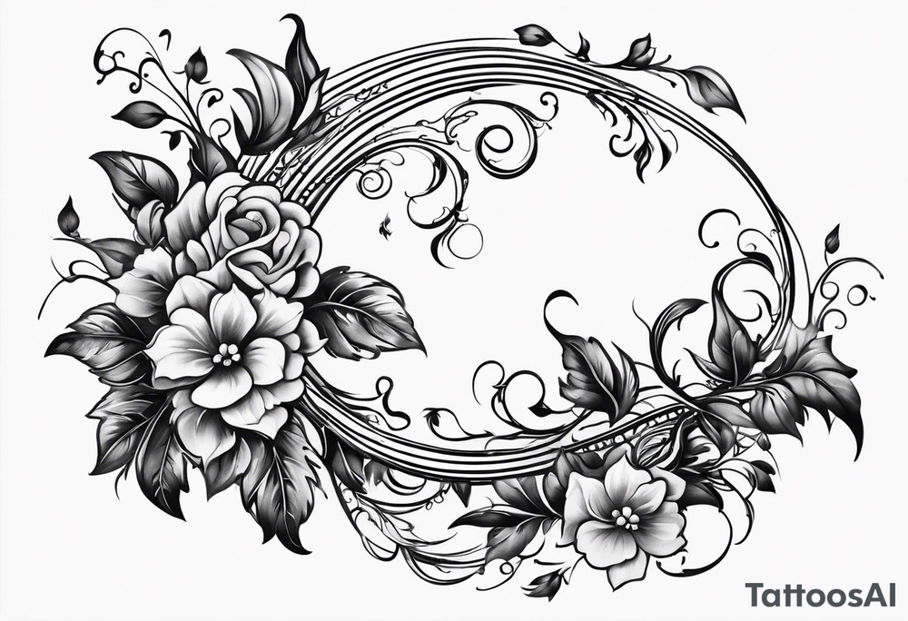 long winding vines tattoo idea