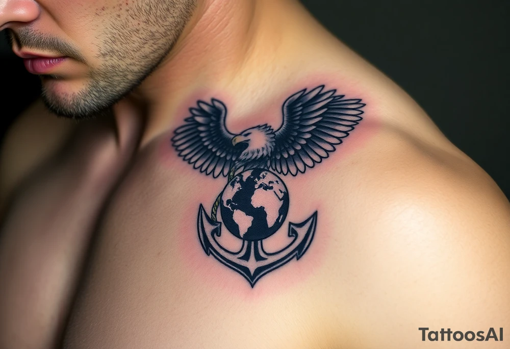 Combat marine veteran eagle globe and anchor
Operation Iraqi freedom
Dog tags tattoo idea