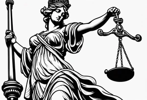 lady justice tattoo idea