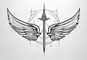 Wings with freedom symbol, Jedi symbol tattoo idea