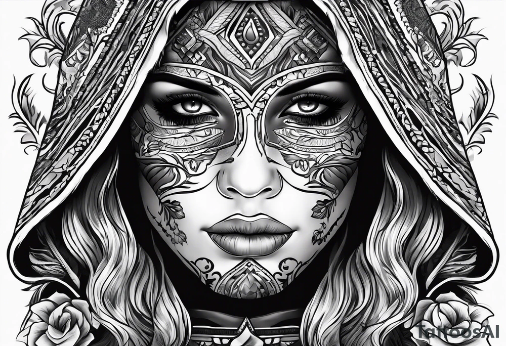Ghost with sarape tattoo idea