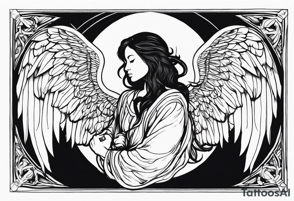 Angel of survival tattoo idea