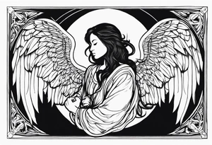 Angel of survival tattoo idea