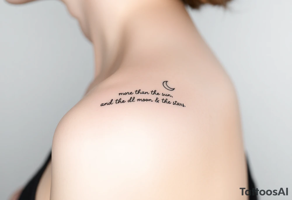 “more than the sun, and the moon, and the stars” tattoo idea