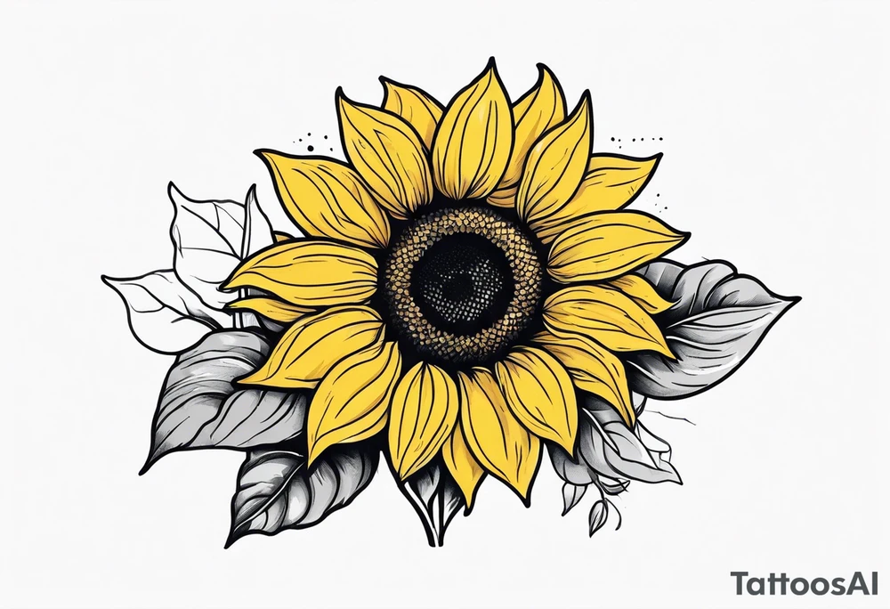 a sunflower tattoo idea