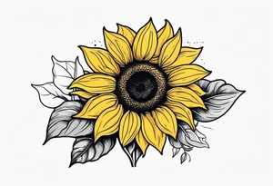 a sunflower tattoo idea