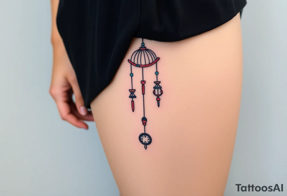 wind chimes tattoo idea