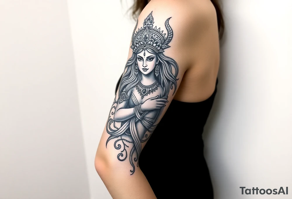 Lord Shiva, Godess Kali, Godess Lilith Together tattoo idea