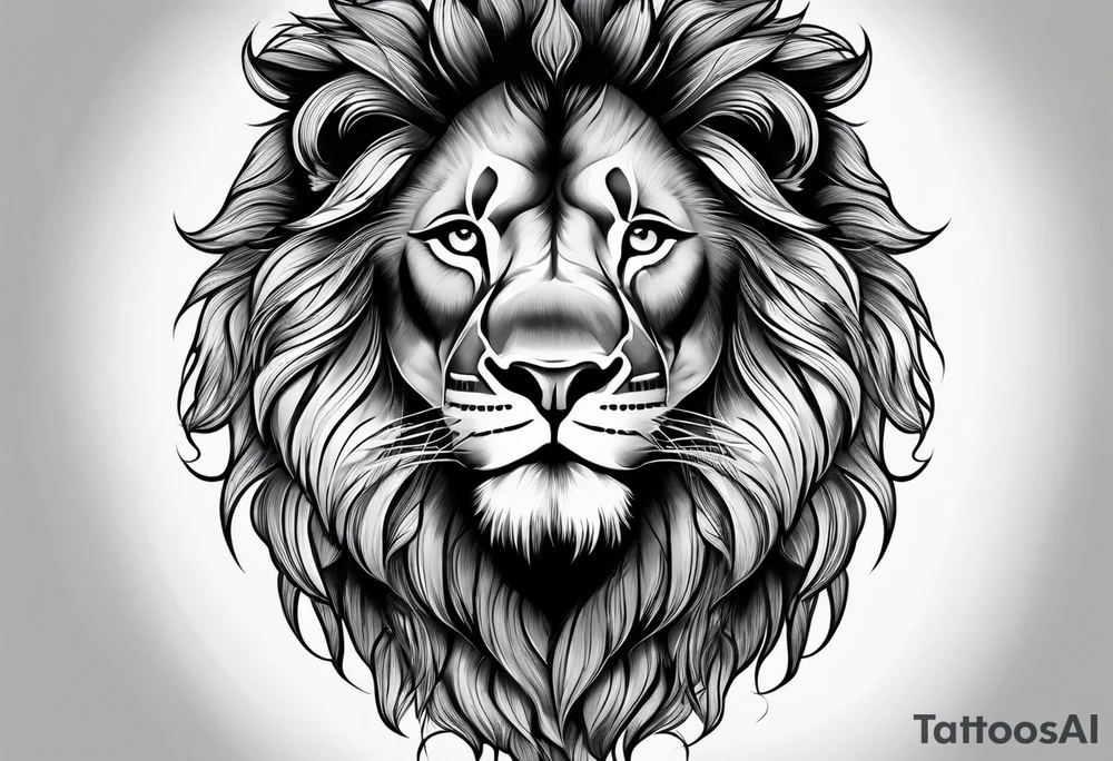 lion and cub tattoo idea