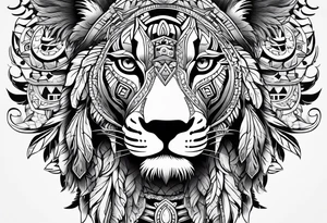 Aztec animal tattoo idea