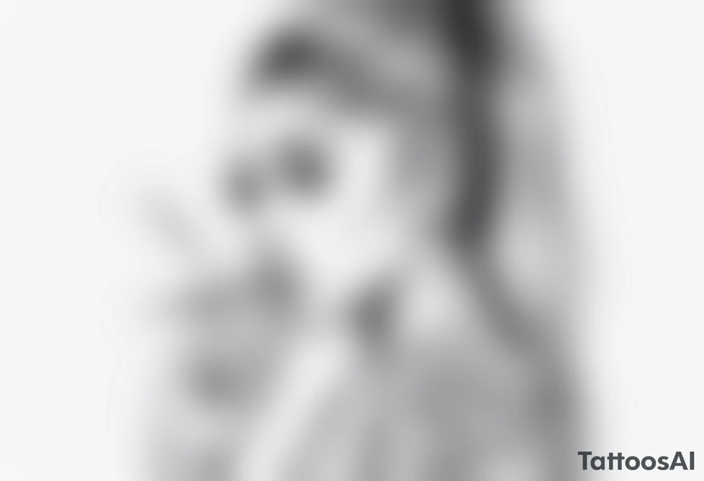 Ariana grande doing a French inhale tattoo idea
