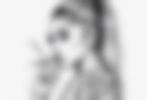 Ariana grande doing a French inhale tattoo idea