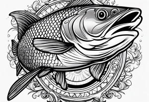 cod fish tattoo idea