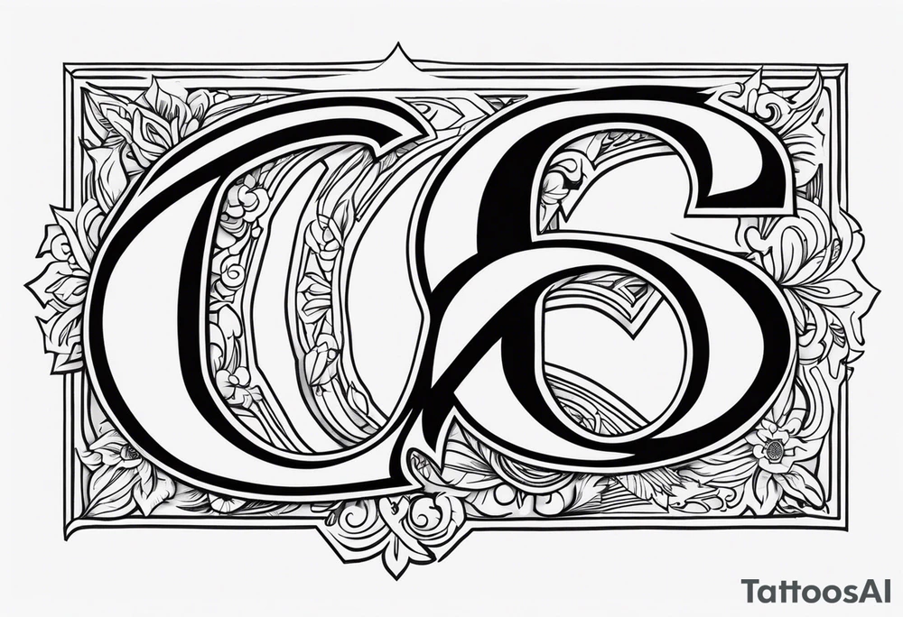 Letter E R J tattoo idea
