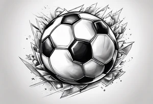 Soccer ball the world is yours hovering tattoo idea