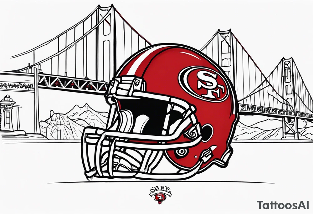 San Francisco 49er related American traditional tattoo idea