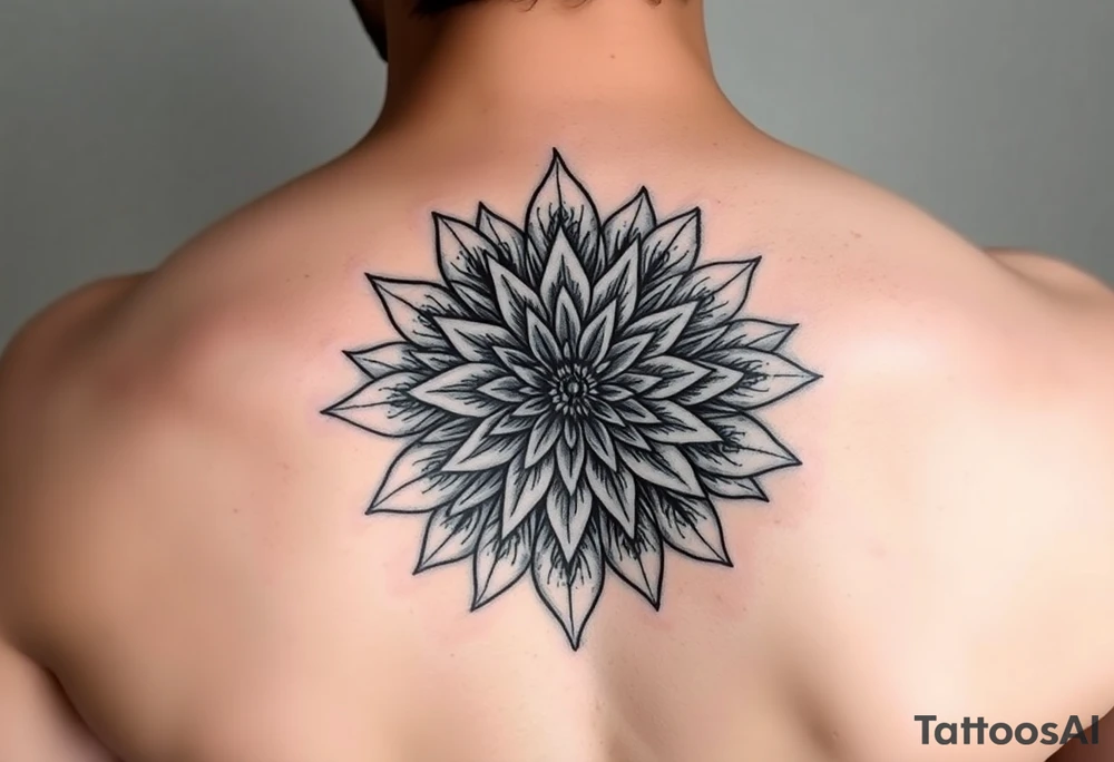 Dahlia mandala tattoo idea