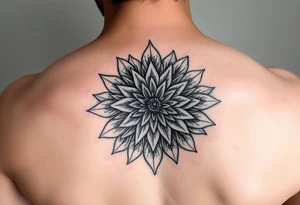 Dahlia mandala tattoo idea